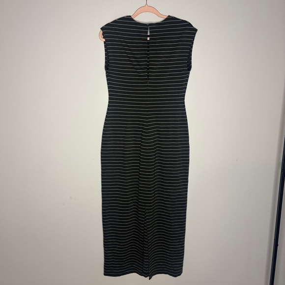 Club Monaco Ponte Knit Green White Striped Maxi Dress Like New Size 6 Women’s - Picture 3 of 6